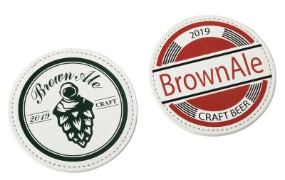 Absorbent Drink Coasters Set In Multicolor Cork/PU Material For Colorful Table Setting