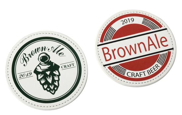 Absorbent Drink Coasters Set In Multicolor Cork/PU Material For Colorful Table Setting