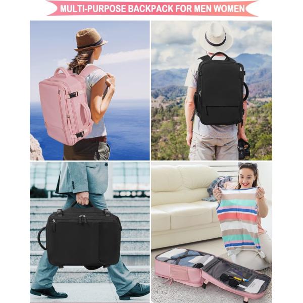 Travel Backpack Flight Airline Approved, Personal Item Bag For Women, Laptop Backpack, Waterproof Sports Casua