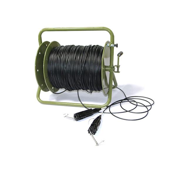 Fiber Optic Cable Spool With Expanded Beam Fiber Connector or SC, FC, FC, PDLC, ODC connector