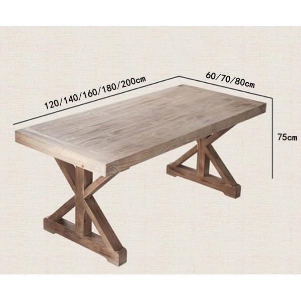 Solid Wood Customized Vintage Neoclassical Wooden Dining Table for Dining and Living Room Craftsmanship