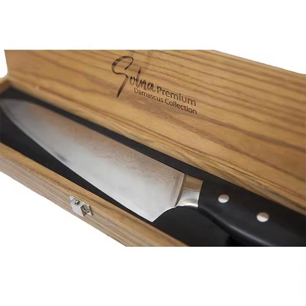 Wooden Knife Box Handmade Custom Knife Rectangular Solid Wood Wine Bottle Box For Kitchen