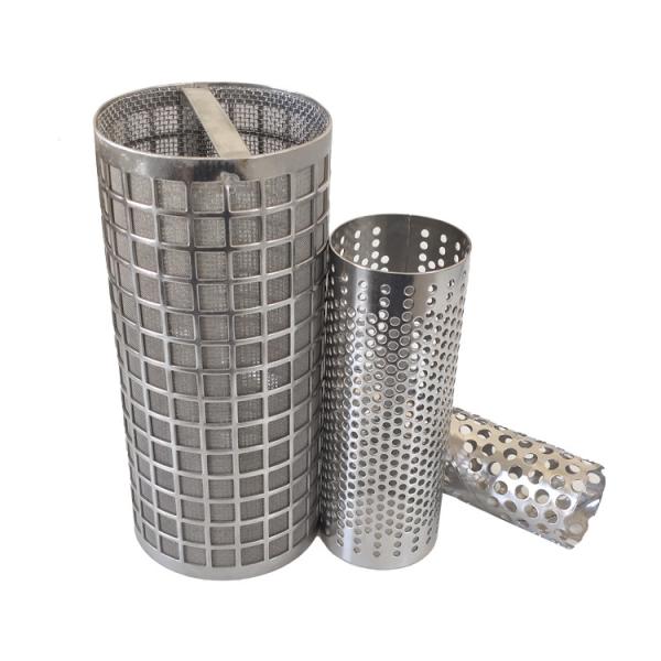 All Round Hole Perforated Stainless Steel Pipe Cylindrical Filter In Water System