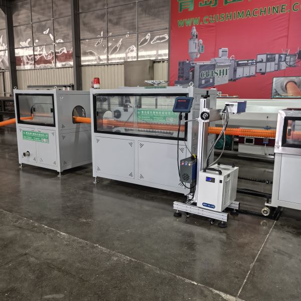 High Capacity HDPE Carbon Spiral Corrugated Cable Protection Pipe Manufacturing Line