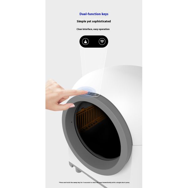 Smart Automatic Anti-Pinch Eco-Friendly Large Capacity Plastic Cat Litter Box APP Control Odor Removal Easy Clean Self-Cleaning