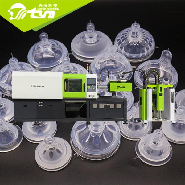 Apertando a máquina da modelação por injeção do silicone da força 130T que faz a bico de alimentação da chupeta do bocal dos produtos do bebê a precisão alta