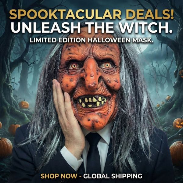 Latex Material Halloween Mask with Diverse Styles and One Size Fit Most for Costume Parties