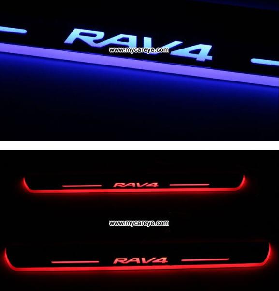 Toyota RAV4 car door welcome lights LED Moving Door sill Scuff for sale
