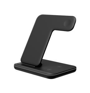 Silicone Qi 3 In 1 Wireless Charger , Portable Wireless Phone Charger Stand 15w