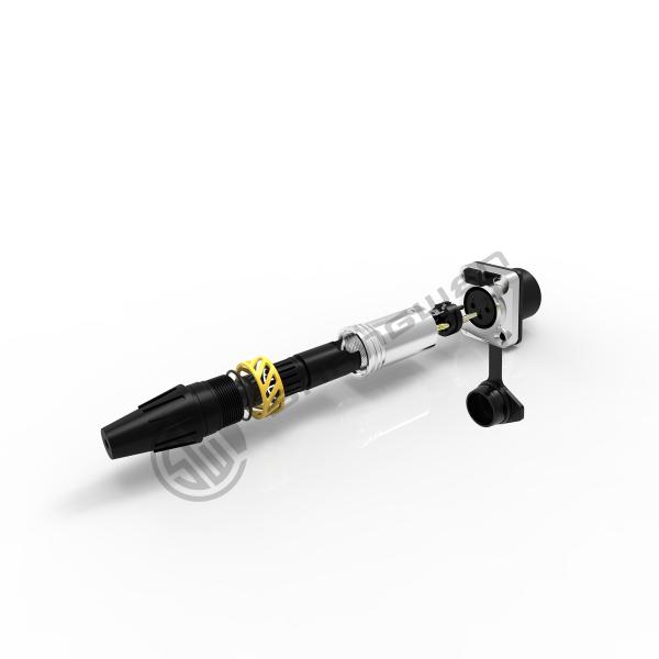 Pequeno conector de alimentação XLR Conector de conector masculino de 3 pines à prova d'água para o exterior