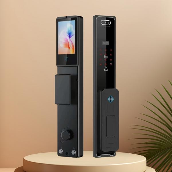 Smart Door Lock with 3D Face Passcode IC Card Key Doorbell Tuya App Compatible