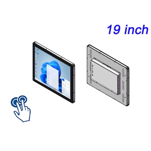 19 Inch Industrial Control Monitor Embedded Resistive Best TouchScreen Monitors Desktop