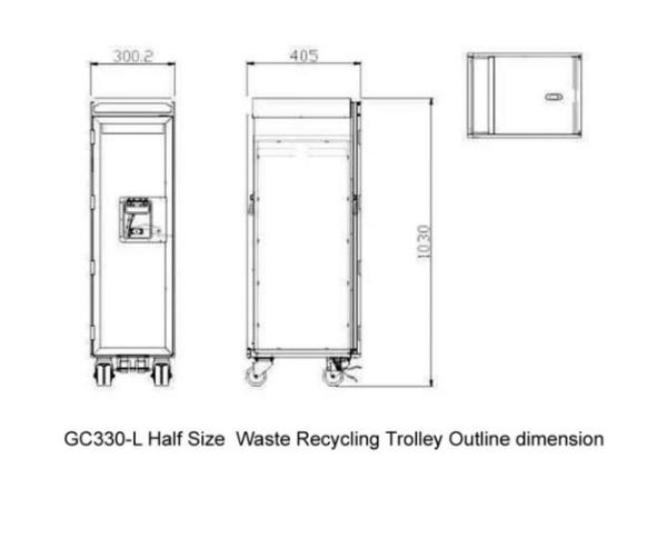 Atlas Half Size Inflight Meal Trolley / Aircraft Service Cart / Airplane  Food Trolley/Cart GC330-L