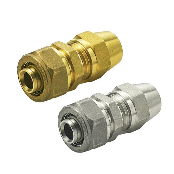 Customization Support Screw Brass Fittings for Multilayer PEX Pipes Water Gas Compression Fittings for Plumbing