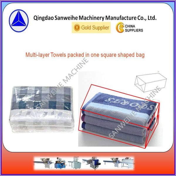 CPP Automatic Flow Wrap Packing Machine Stacked Towels Multi Layer Drink Packing
