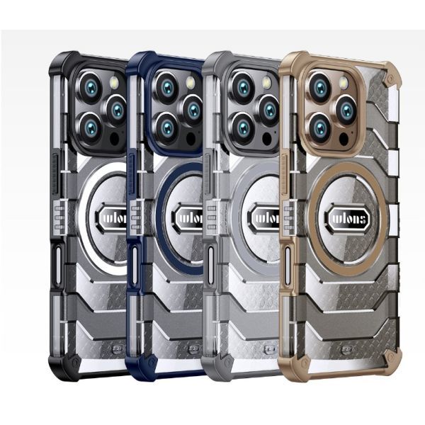 Suitable For IPhone 17 Mobile Phone Case Apple 17 Airbag Anti-Fall Case IP16 Magnetic Case Black + Magnetic, Gray + Magnetic, Blue + Magnetic, Bronze + Magnetic