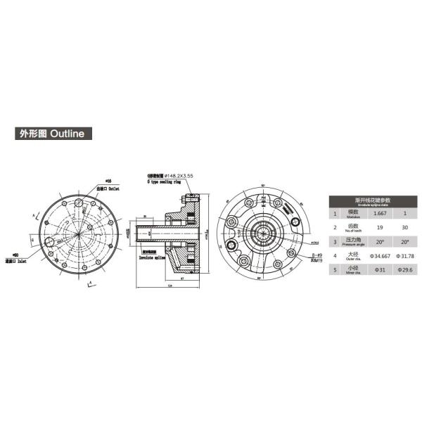Transmission Oil Pump for Komatsu Forklift 3EB-13-22042,3EB-13-22043