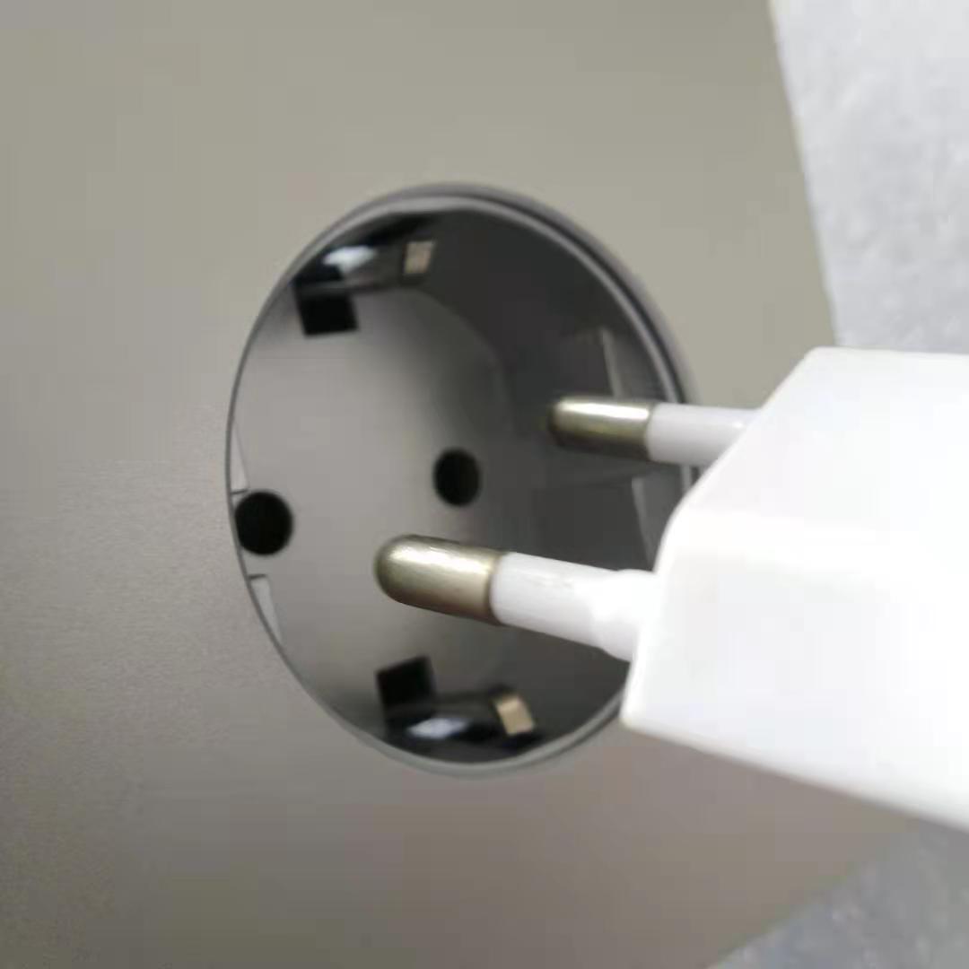 Double French or European Schuko Aluminum Wall Electrical Socket Power Outlets 16A Rated Current for Vimar or for Legrand Module