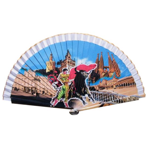 Spanish Wooden Customized Hand Fans Folding Hand Painted And Printed