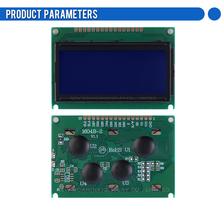 European Blue Film White Letters 1604B-2 Character LCD Screen LCD Industrial Computer LCD Screen