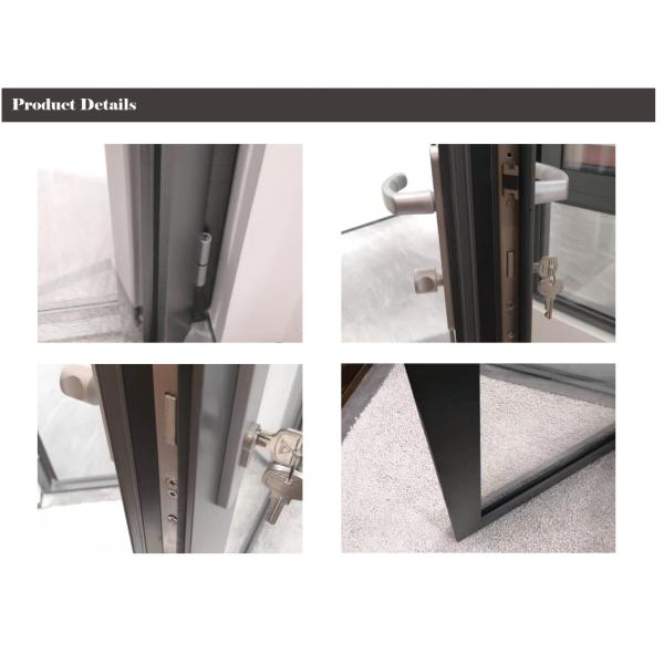 Vertical Swing Aluminium Casement Doors , Internal Double Casement Door ISO9001