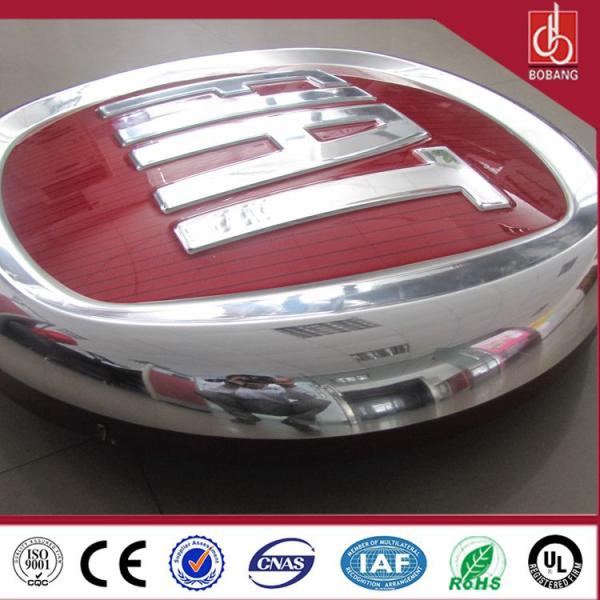 LED chrome coating film car logo sign, backlit car logo emblem