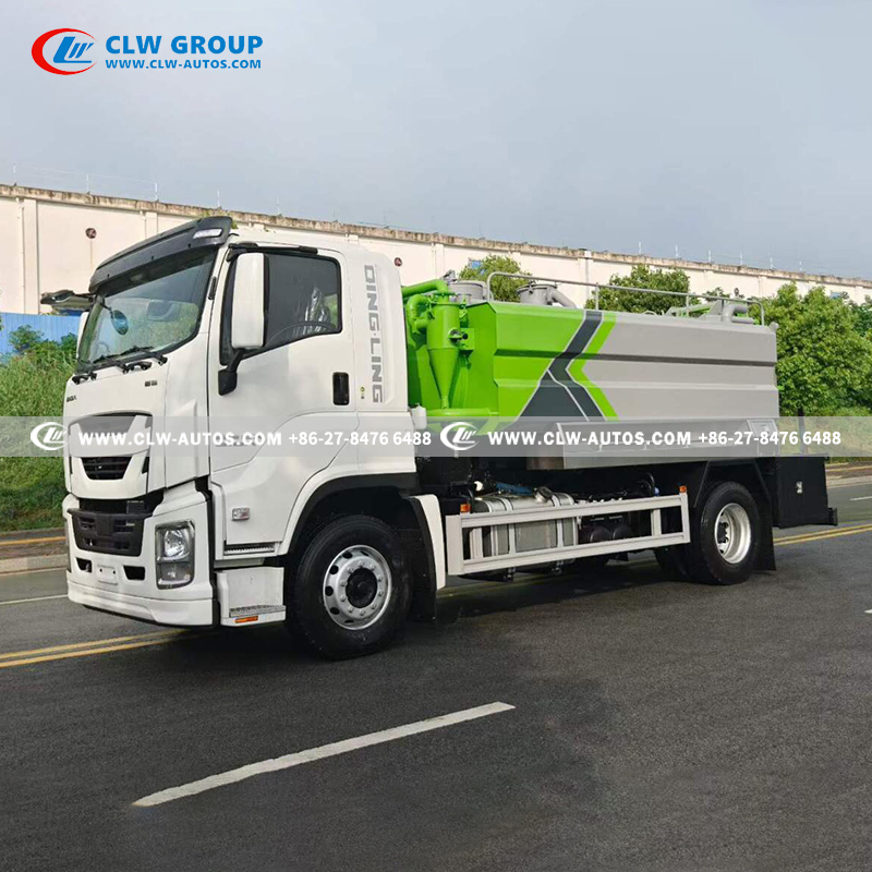 ISUZU 4x2 Vacuum Suction Truck with High-Pressure Jetting System and Fully Sealed Leak-Proof Design