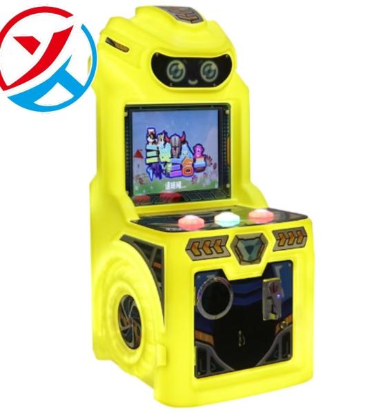 Máquina de juegos para niños pequeños de parque de atracciones, máquina de juego de botones que funciona con monedas