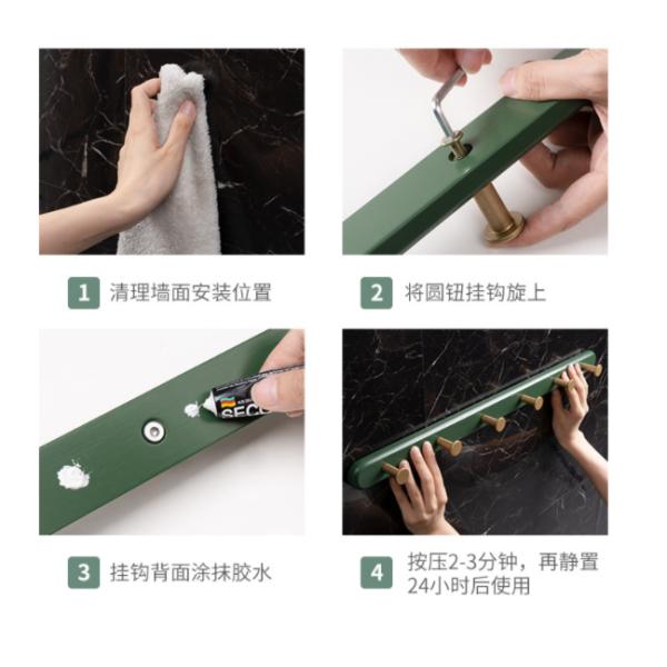 Heavy-Duty  Clothes Hook Decorative Wall Mounted Clothes Hanger Decorative Hook Rack