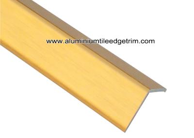 Shiny Golden Brushed Aluminum Corner Guards 2cm x 2cm For House Decoration