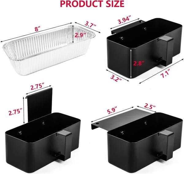 Grease Cup Drip Catcher Pan para Blackstone Griddle 17 22 28 30 36 Griddles Grease Cup com 20 Alumínio Drip Pan Liner