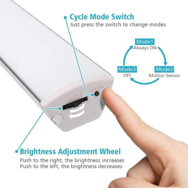 31*3.8CM 78LED USB Rechargeable Motion Sensor Light 1500mah Battery powered