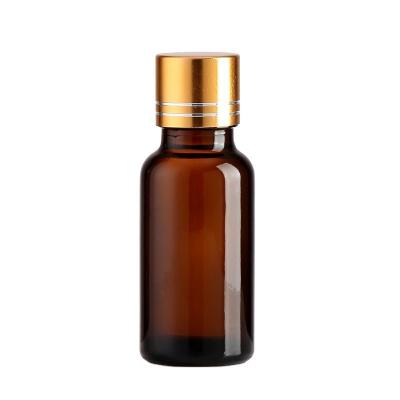Garrafa de vidro de óleo essencial marrom de 10 ml, 20 ml e 30 ml, com tampa de bambu