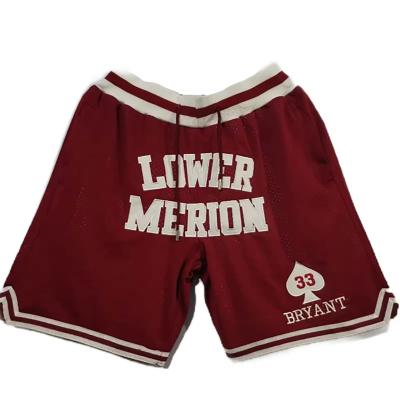 Clothing Manufacturer Custom Logo Men's Basketball Shorts Red Vintage Classics Athletic Basketball Shorts With Pockets for Men