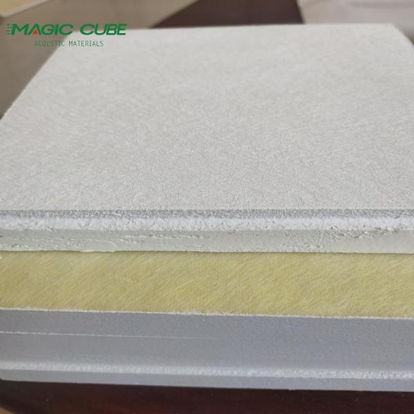 Customized Shape Fiberglass Ceiling Tiles Fireproof and Heat Insulation