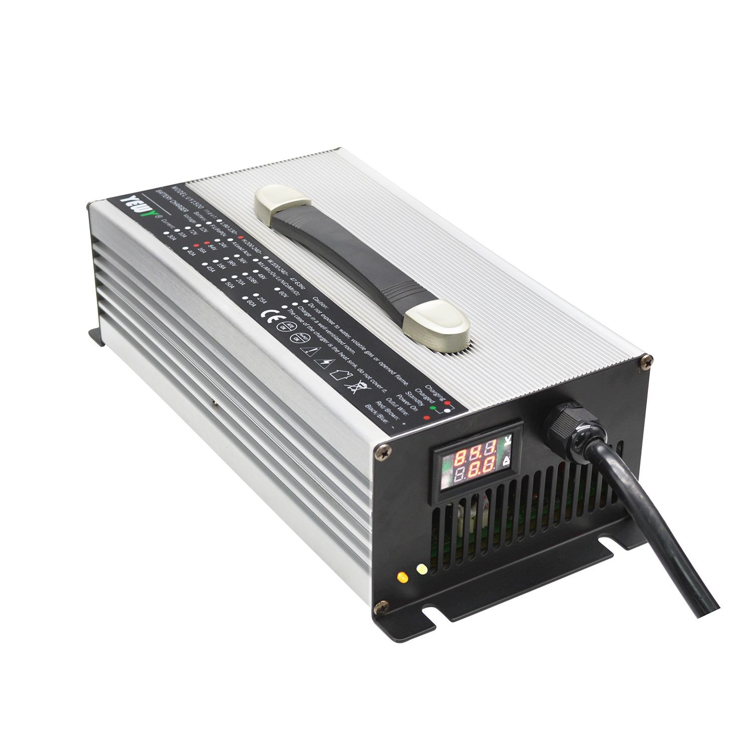 дисплей LCD эффективности заряжателей наивысшей мощности 1500W 45A 24V умный