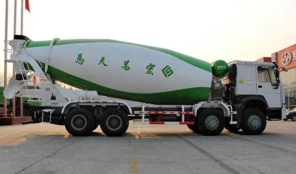 8 CBM 336 HP Concrete Mixer Truck In White Color With 300L Fuel Tank