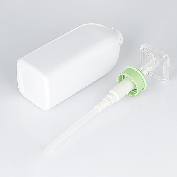Refillable Custom 300ml 500ml 700ml Green Hair Extension Plastic Body Wash Lotion Shower Gel Bottle