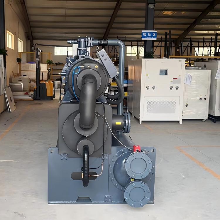 Touchscreen HMI Reciprocating Water Cooled Screw Chiller Plant Industrial Cooling Unit