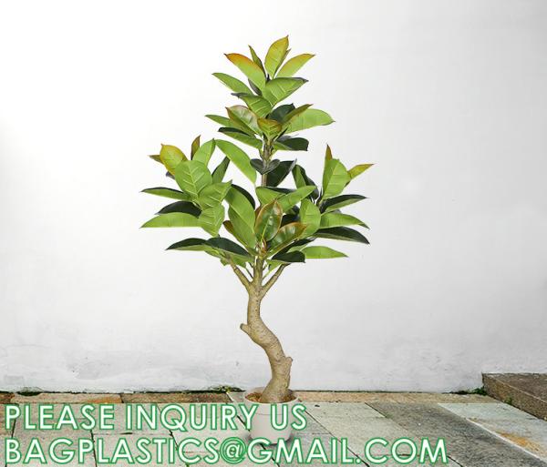 1.3m Potted Oak Tree Bonsai Faux House Plants For Home Decor Artificial Rubber Ficus Greenery Home Sets
