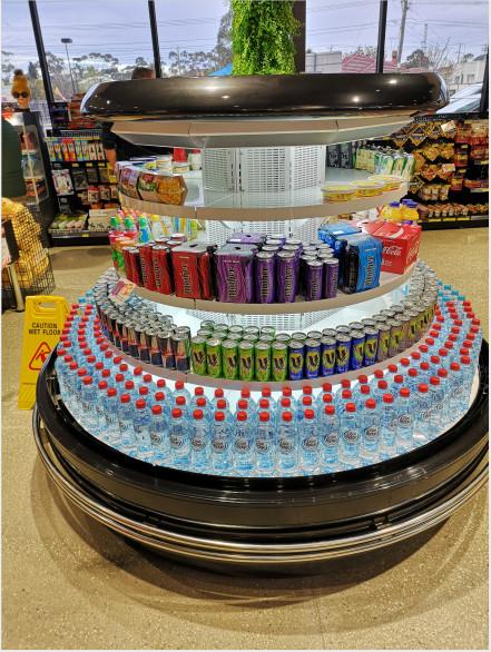 Le meilleur étalage vertical de vente d'affichage de légumes commerciaux de multideck avec des roues pour le réfrigérateur ouvert de supermarché pour le frui