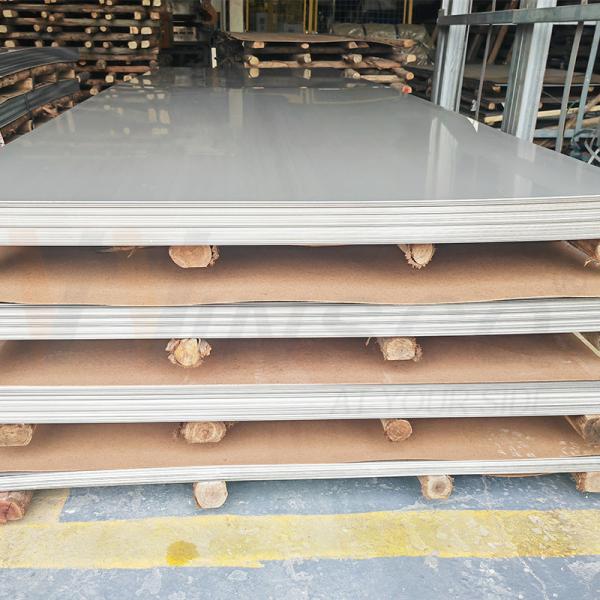 EN1.4404 S31603 AISI 316 2500mmx1250mm Inox Plate 0.6mm Thickness Stainless Steel 2B Sheet Mill Edge