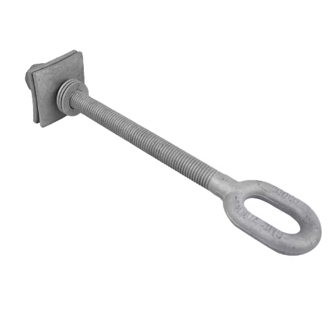 Hook Bolt Oval Long Eye Bolt Forged Chicken Heart Ring Eye Bolt with Hex Nut and Washer