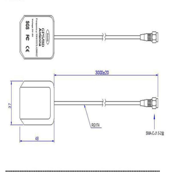 Logement actif Rtk de correction externe de traqueur de l'antenne 1575.42mhz de généralistes de GM/M Glonass de voiture d'Usb