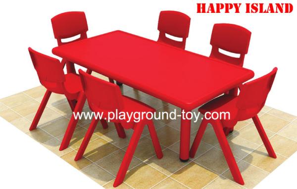 Kindergarten PP Plastic Rectangular Table For Nursery School Children