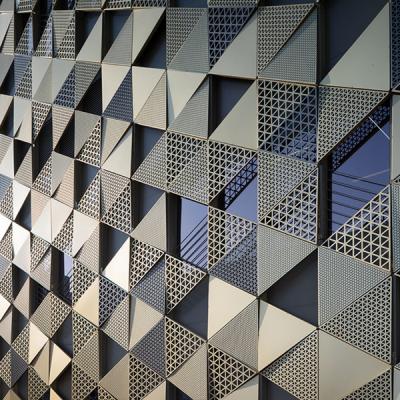 Decorative Composite Curtain Wall Perforated Cladding Panels Aluminum Architectural Insulated Curtain Walls