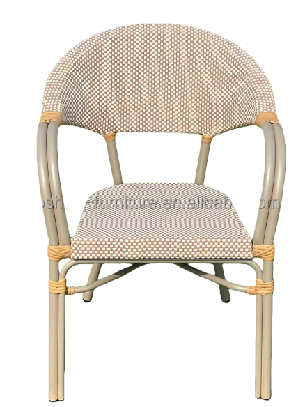 Yoshen French Bistro Chair Contemporary Waterproof Gliding Lightweight Durable Stackable Comfortable Outdoor Park