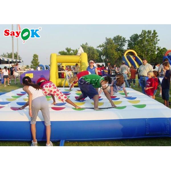 Раздувные на открытом воздухе игры голубые и белые раздувные игры спорт/тюфяк Twister рекламы 3D раздувной