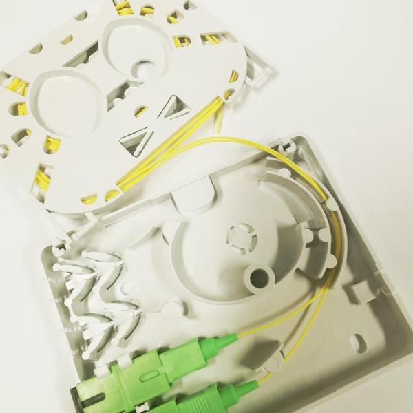 Стена 2 ABS коробки прекращения оптического волокна SC LC портов белых крытая установленная с кассетой