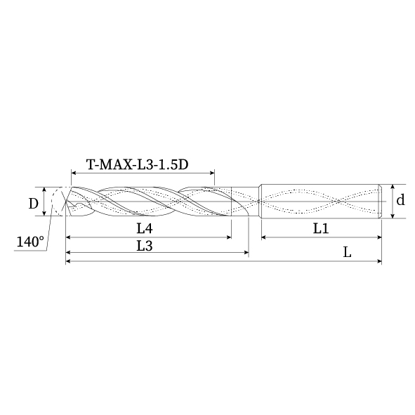3D inner cooling twist drills for general machining